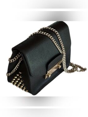 Furla Baby Julia Metropolis Stud Bolero Black – + Dust Bag – Chain Crossbody